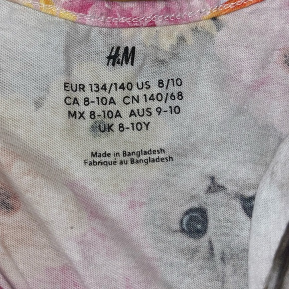 H&M Colorful Floral & cat Sleeveless Dress girls - Picture 4 of 4